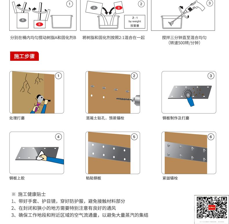 包钢城中粘钢加固施工过程